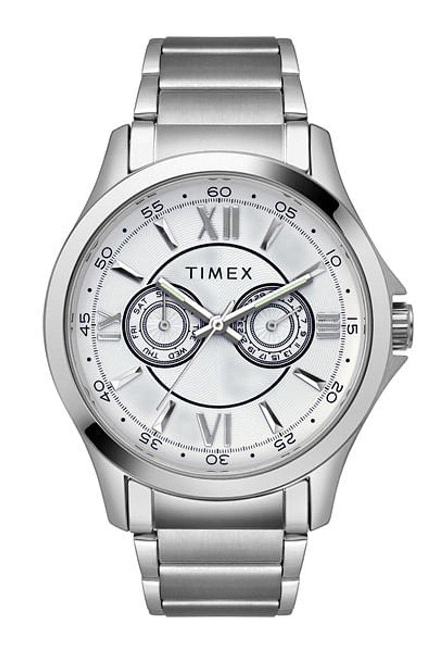 Timex Silver Mens Multi Dial Watch