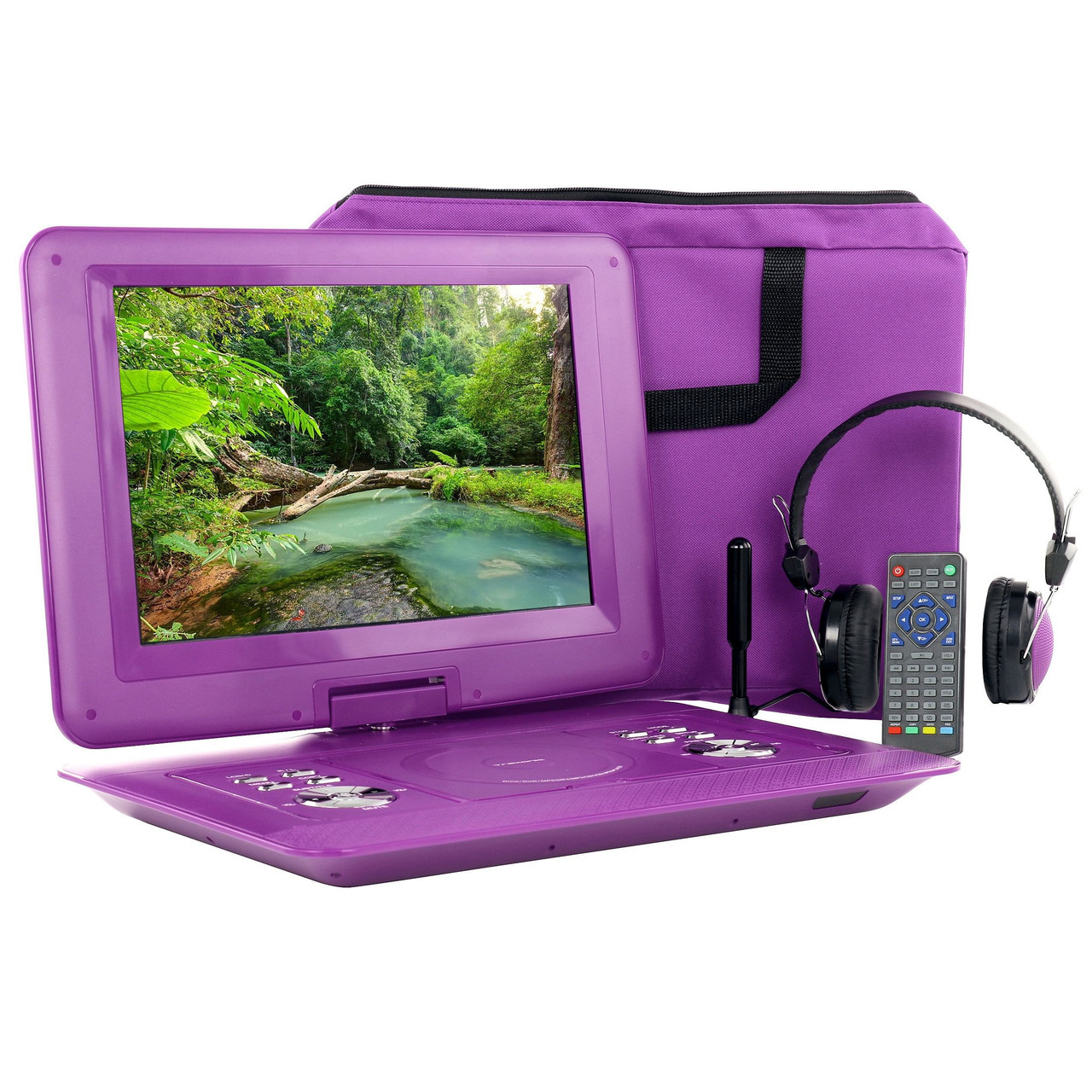 Trexonic 14.1 In. Portable DVD with TV Tuner Player w/ Swivel TFT-LCD Screen and USB,SD,AV,HDMI Inp