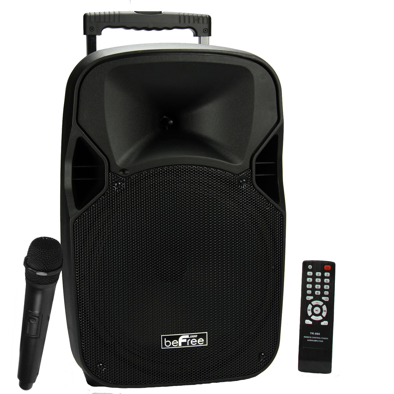 beFree Sound 12 In. 700 Watts Bluetooth Portable Speaker w/ USB, SD, FM Radio