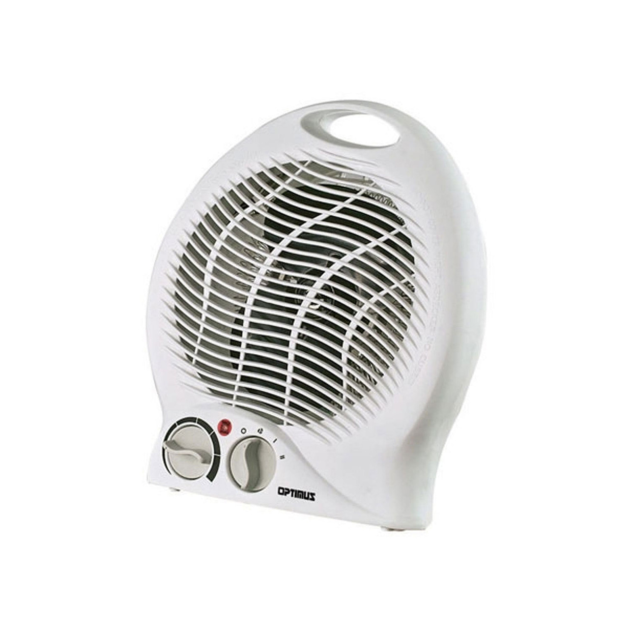 Optimus Portable Fan Heater with Thermostat in White