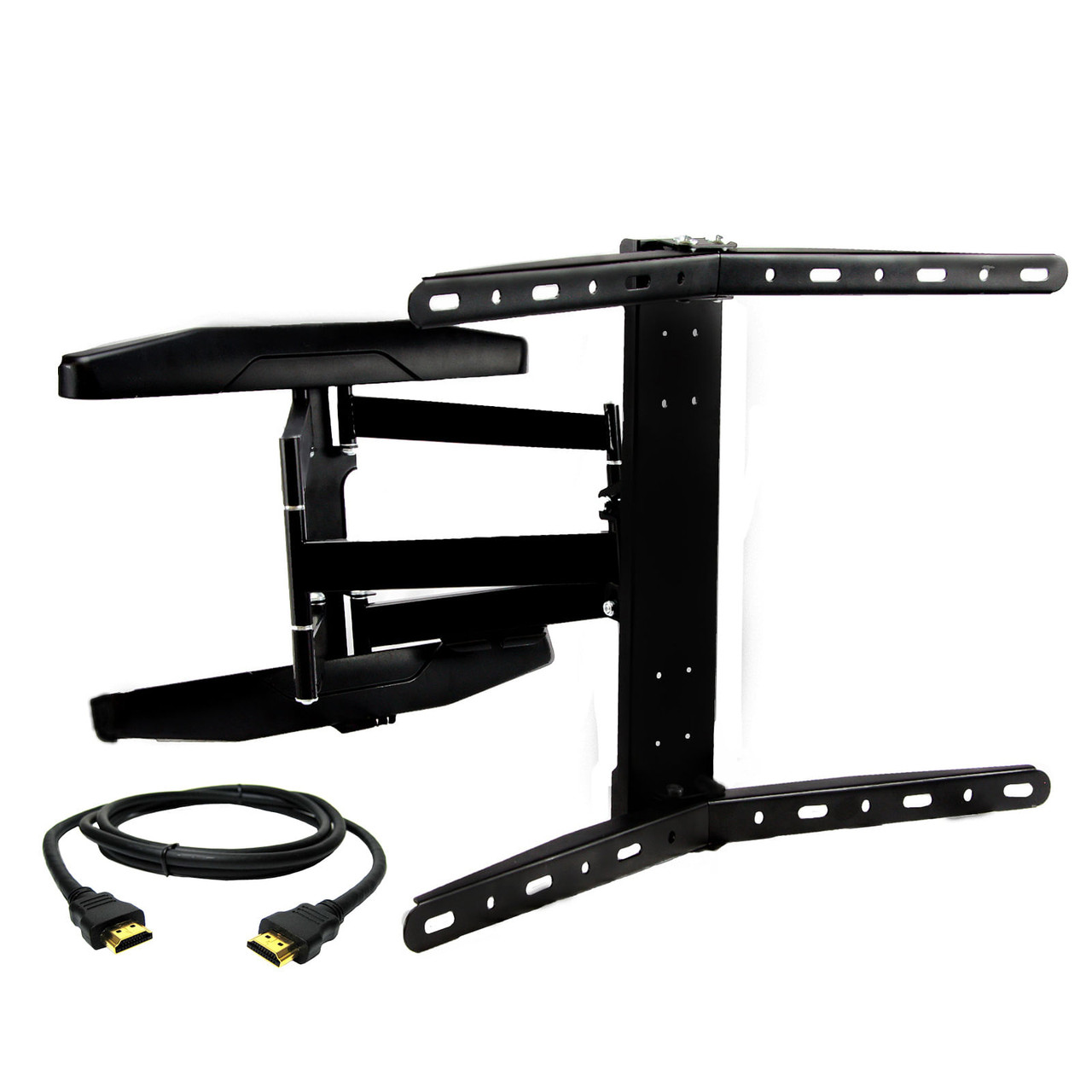 MegaMounts Full Motion Wall Mount for 32-70 In. Curved Displays with HDMI Cable