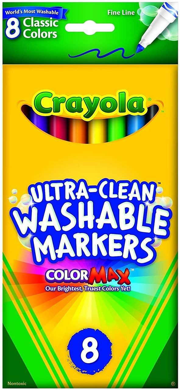 Crayola 8 Ct Ultra-Clean Fine Line Washable Markers Color Max