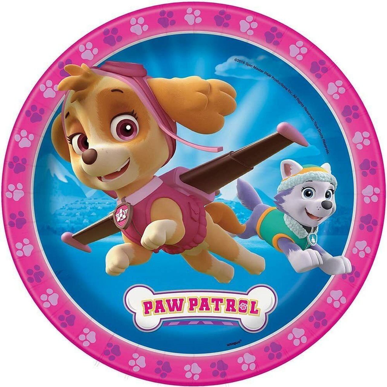 Paw Patrol Girl 9 Inch Plates [8 Per Pack]