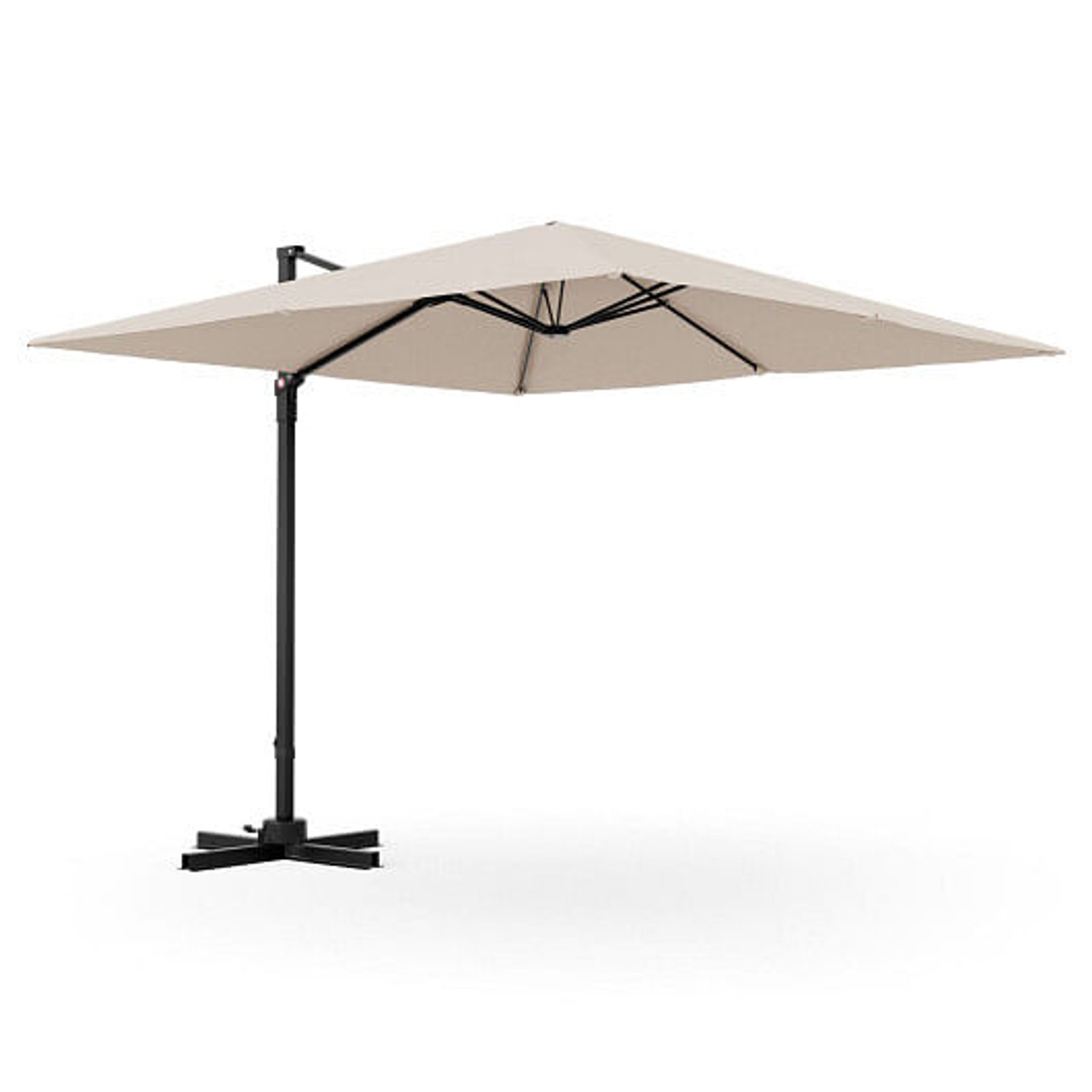 9.5 Feet Square Patio Cantilever Umbrella with 360 Rotation-Beige