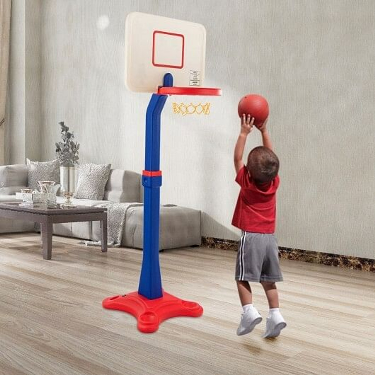 Kids Adjustable Height Basketball Hoop Stand