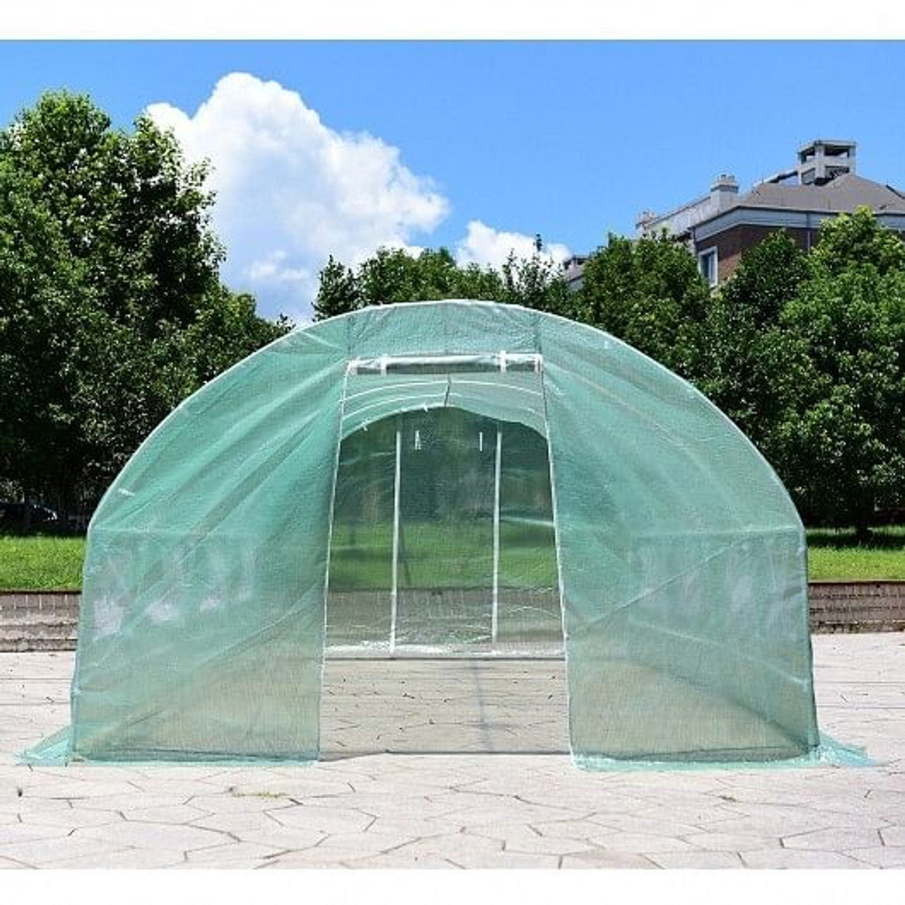 10 x 6.5 x 20 Feet 8 Windows Backyard Walk-in Greenhouse