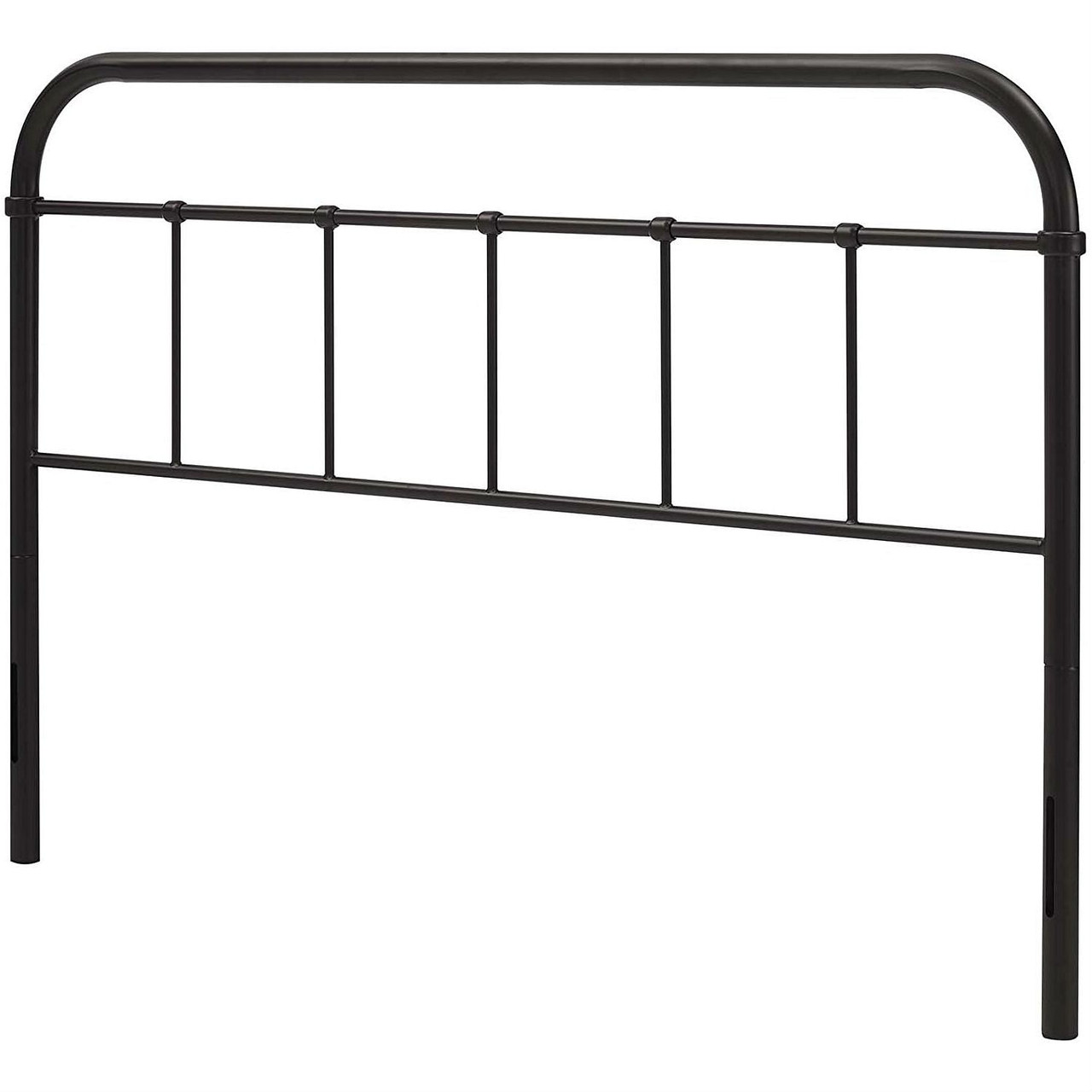 King size Vintage Dark Brown Metal Headboard with Rounded Corners