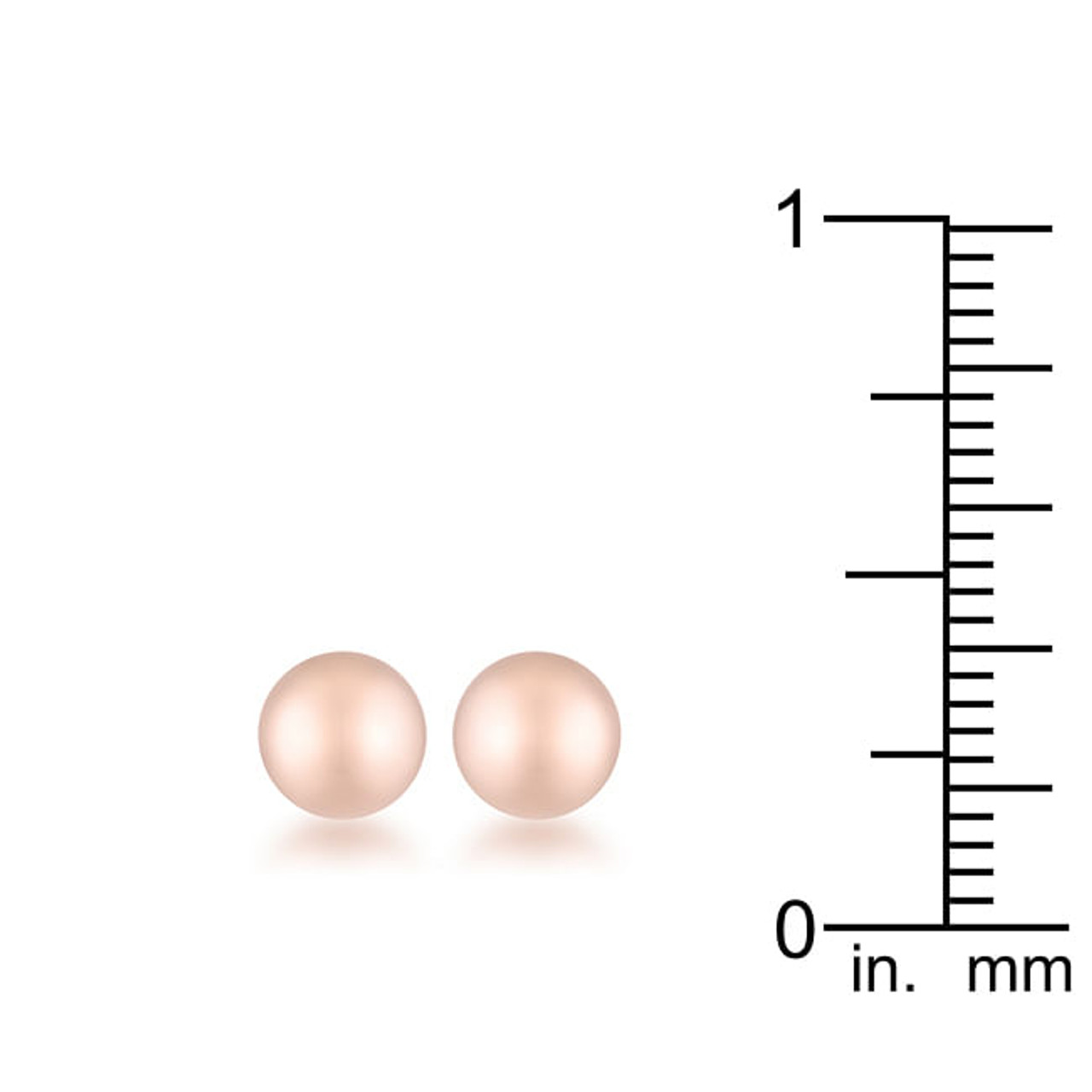 Tanya Rose Gold Sphere Stud Earrings