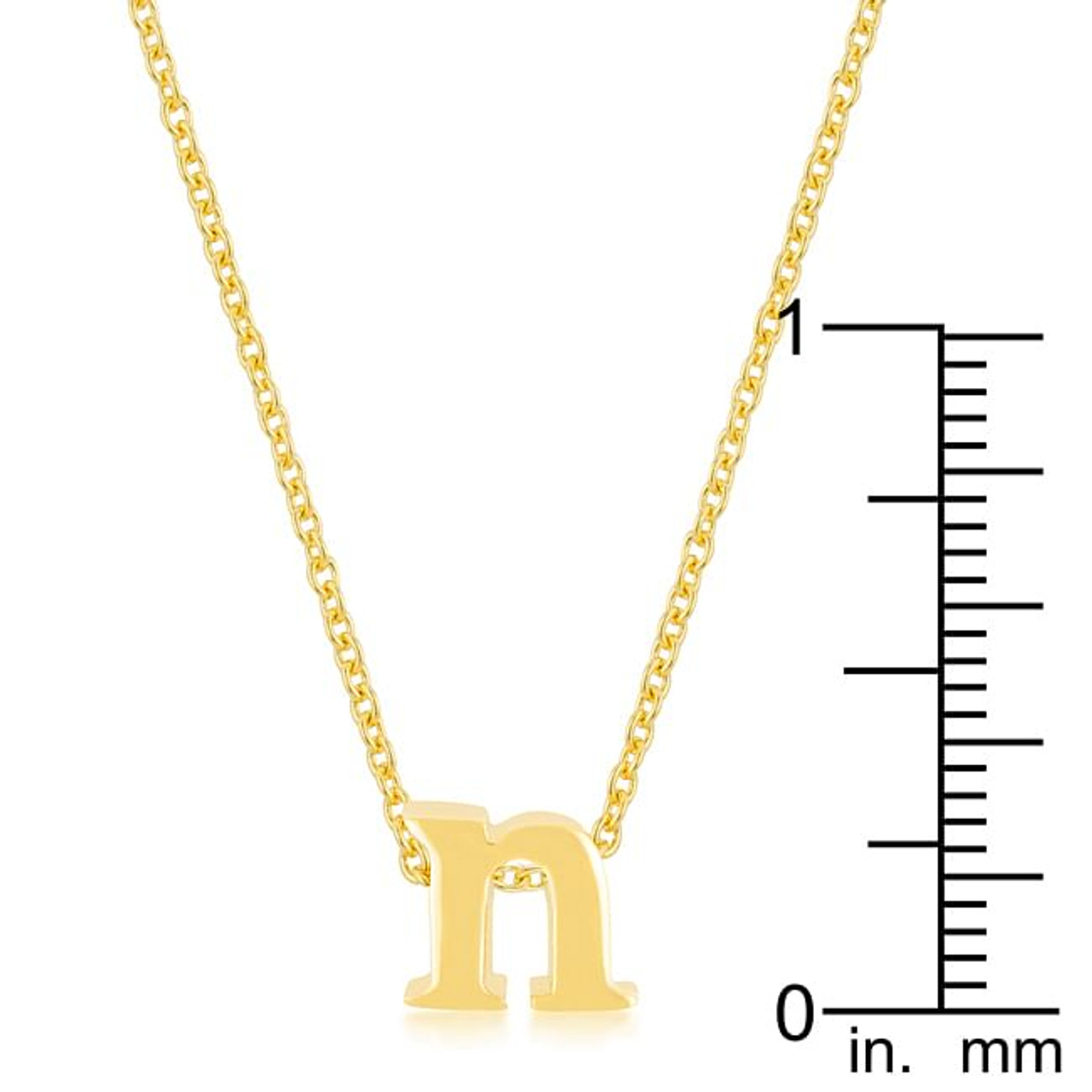 Golden Initial N Pendant