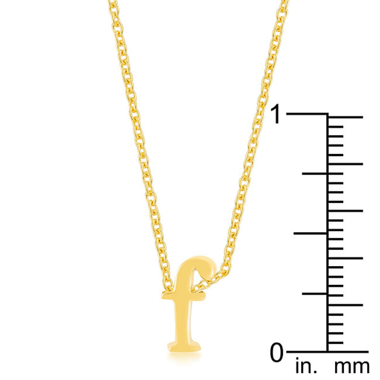 Golden Initial F Pendant