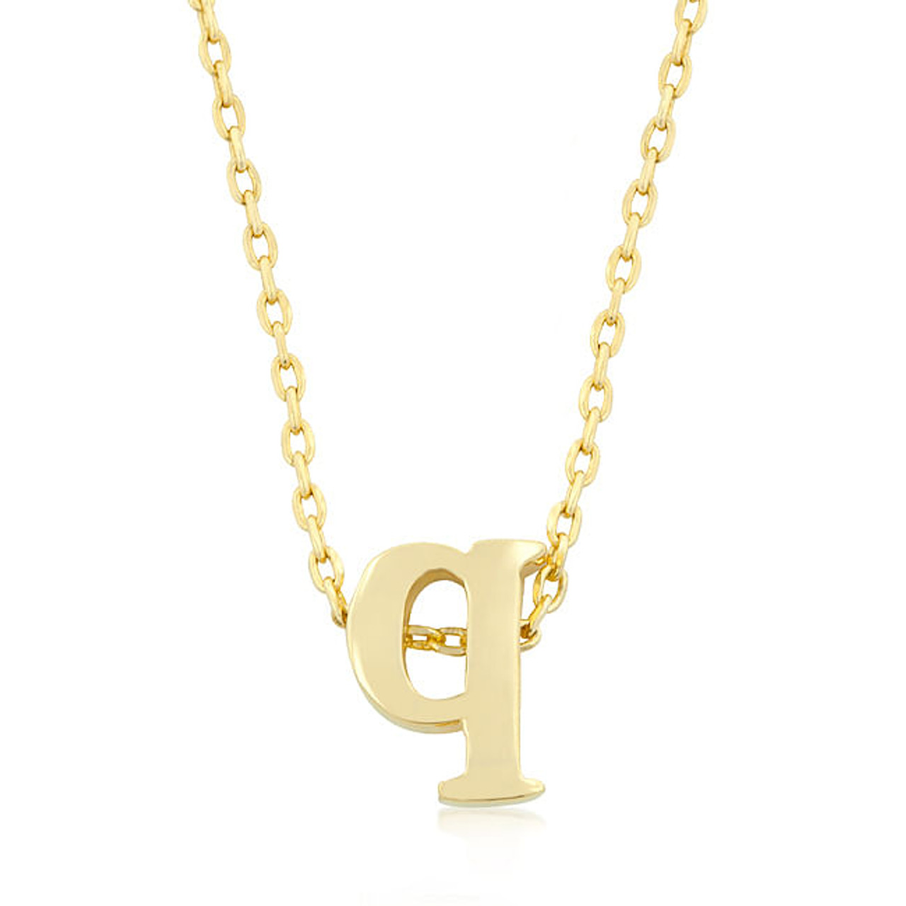 Golden Initial Q Pendant