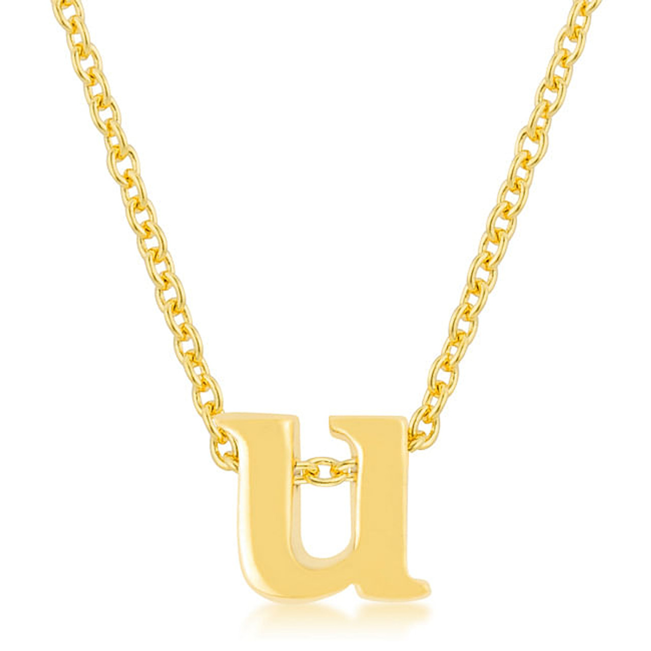 Golden Initial U Pendant