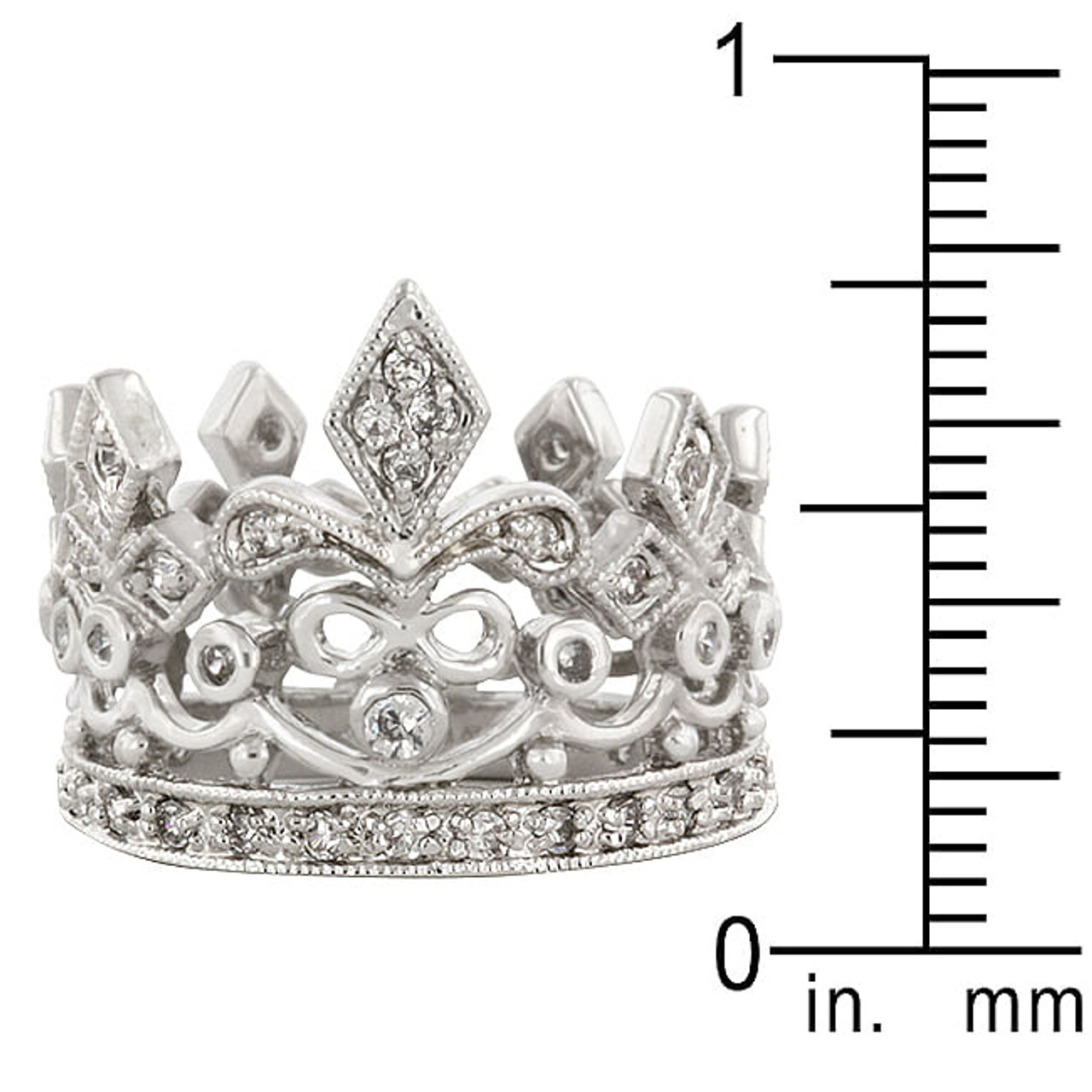 Cubic Zirconia Crown Eternity Ring