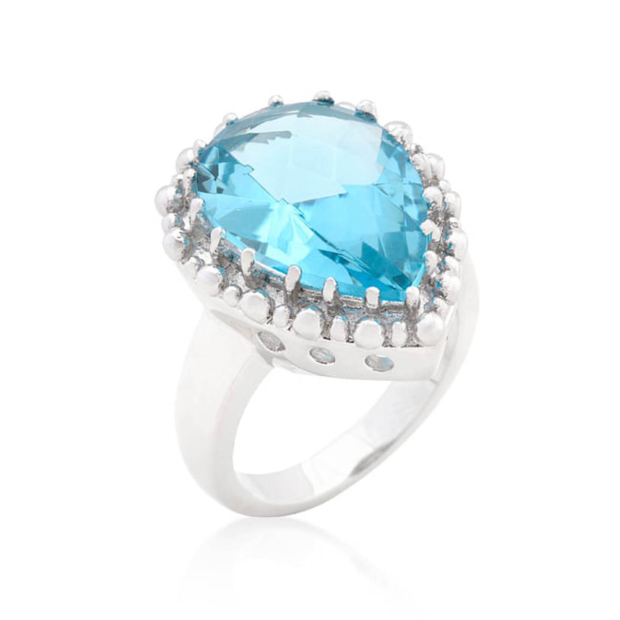 Solitaire Blue Topaz Cocktail Ring Solitaire Blue Topaz Cocktail Ring