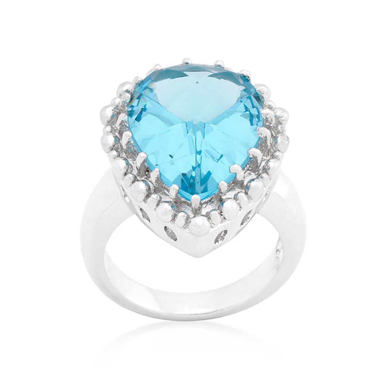 Solitaire Blue Topaz Cocktail Ring Solitaire Blue Topaz Cocktail Ring