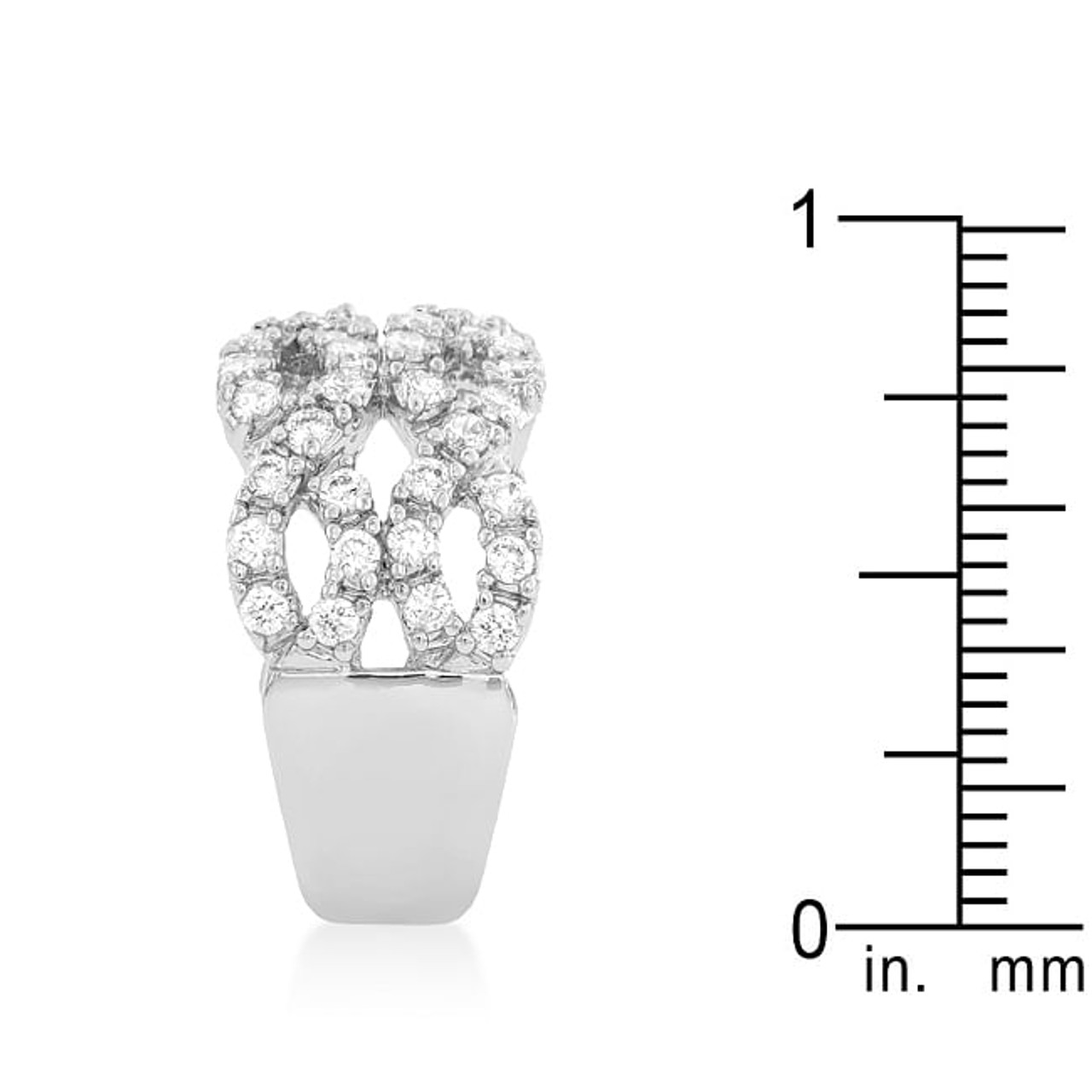 Braided CZ Cocktail Ring