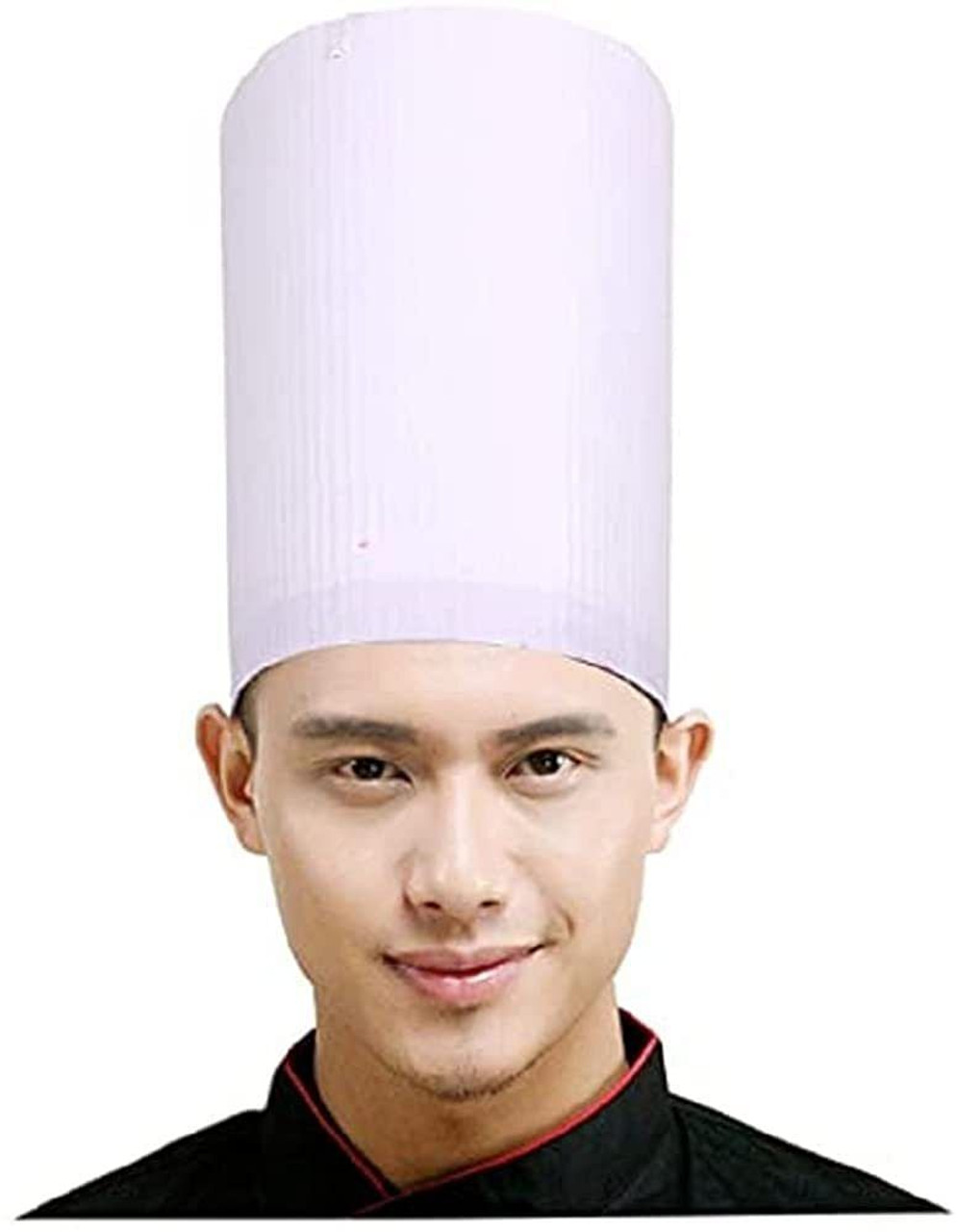 EZGOODZ White Chef Hat 7". Pack of 24 Paper Chef Hats for Adults; Disposable Paper Chef Hat; Latex 