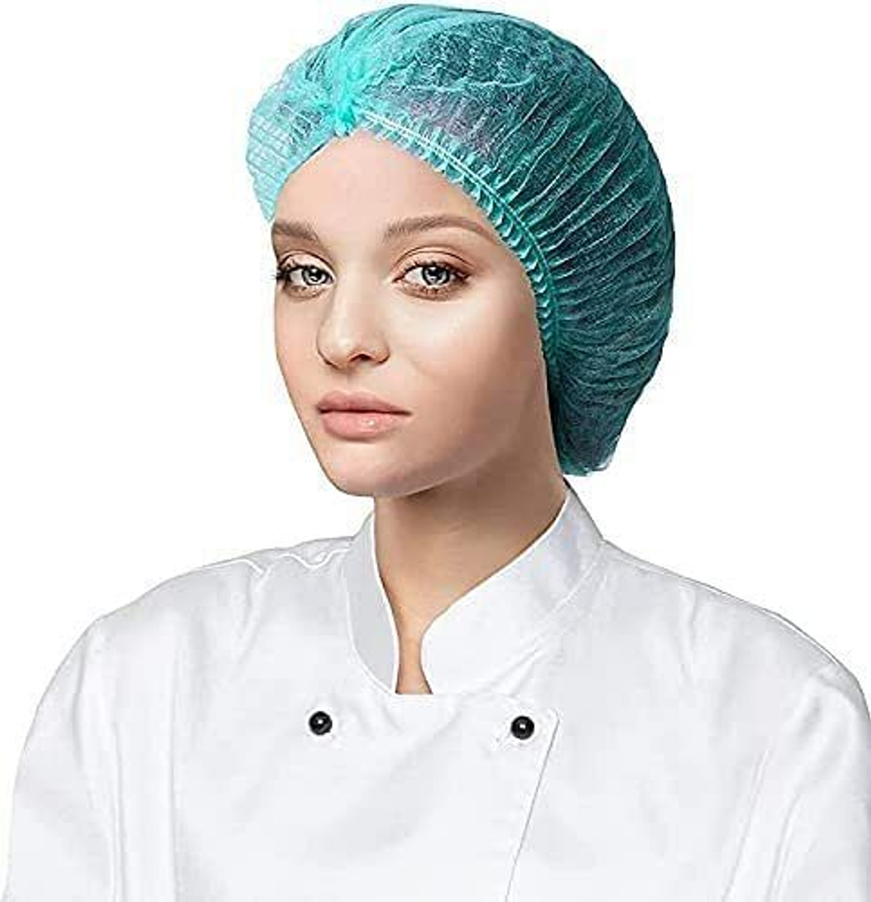 Blue Mob Caps 21". Pack of 1000 Non-Woven Polypropylene Hair Covers with Elastic Stretch Band. Disp