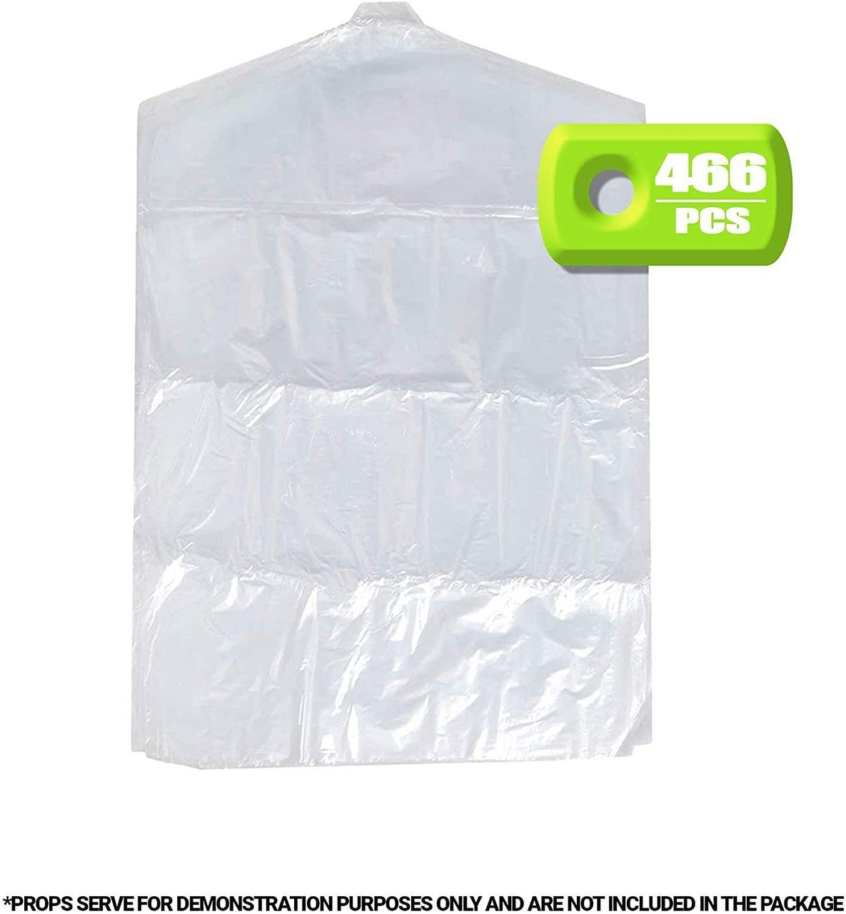 Roll of 350 Clear Garment Covers for Dry Cleaner 21 x 4 x 72 Poly 0.5 mil Storage Bags for Clothes 