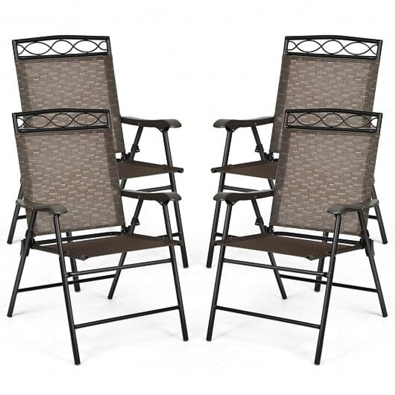 Set of 4 Patio Folding Chairs Set of 4 Patio Folding Chairs