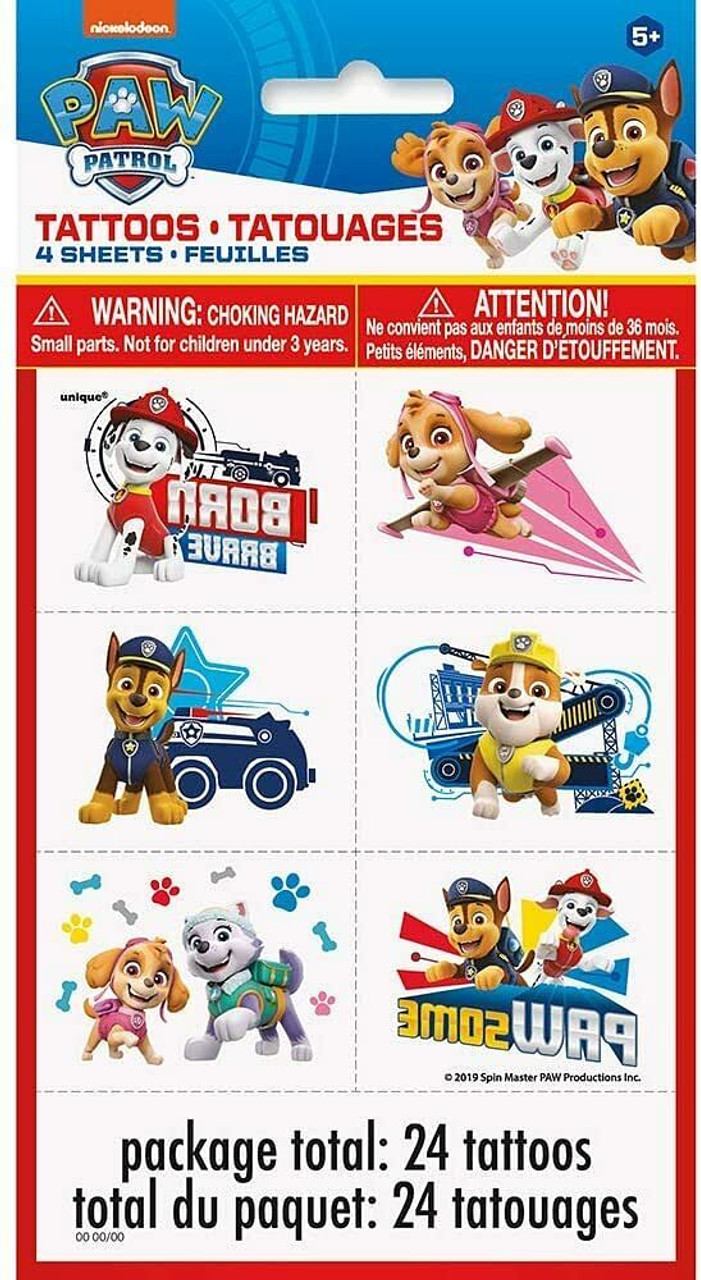 Paw Patrol Tattoos 24ct