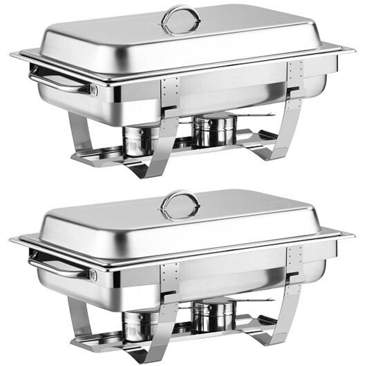 2 Packs Stainless Steel Full-Size Chafing Dish