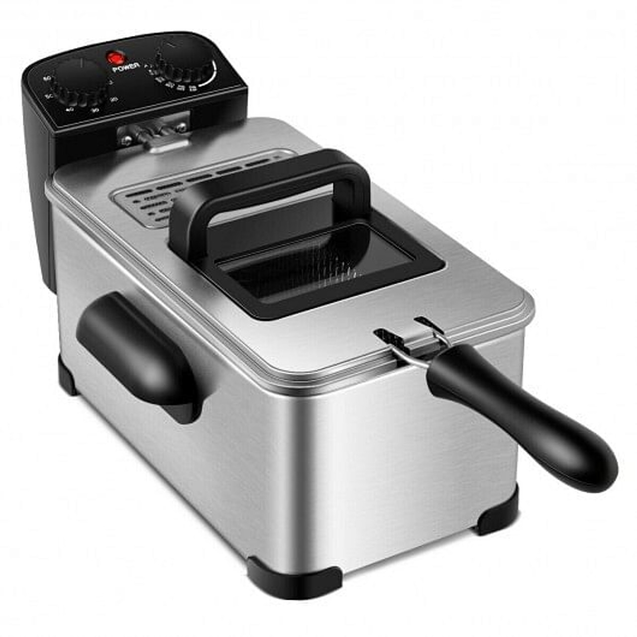 3.2 Quart Electric Stainless Steel Deep Fryer w/ Timer