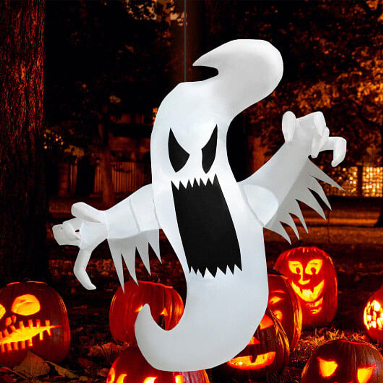 Inflatable Halloween Hanging Ghost Decoration with Built-in LED Lights