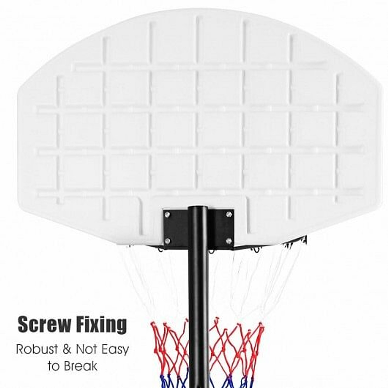 Adjustable Basketball Hoop System Stand w/ Wheels