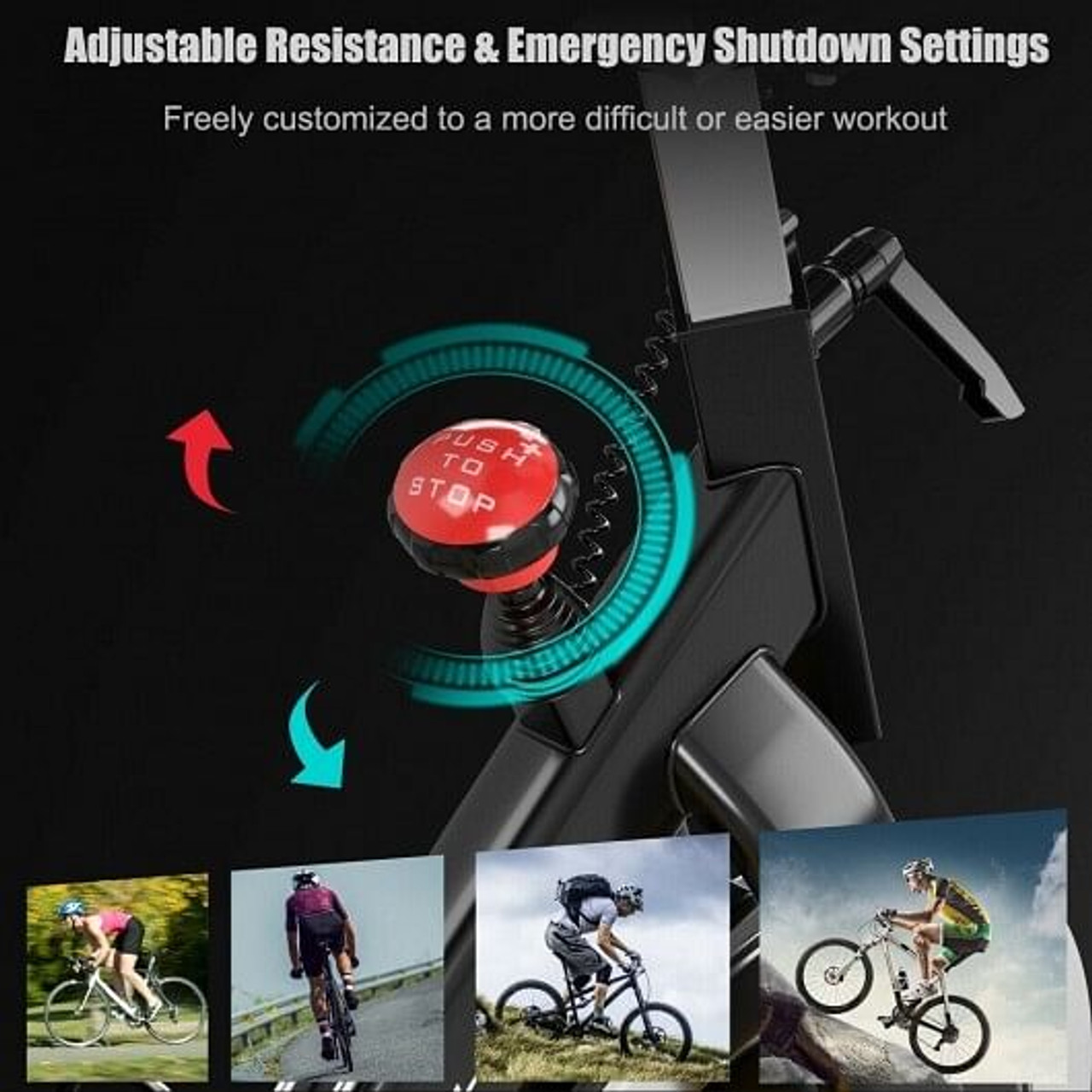 Magnetic Exercise Bike Fixed Belt Drive Indoor Bicycle...