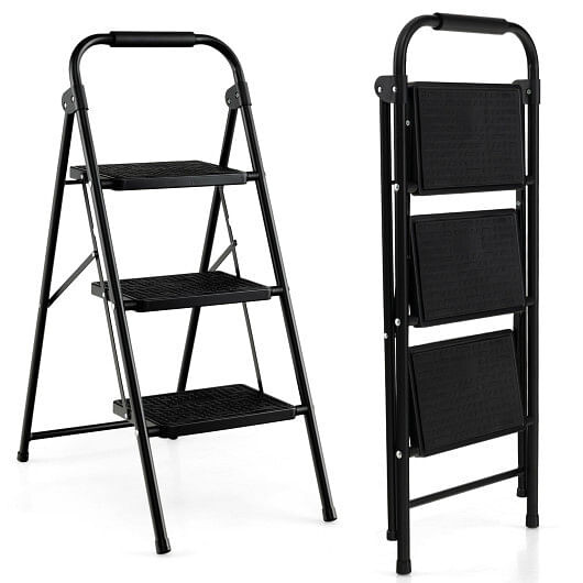 2-Step/3-Step Ladder with Wide Anti-Slip Pedal-2-Step