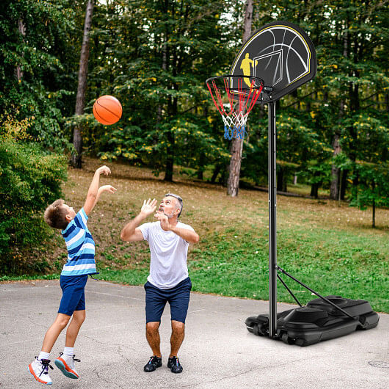 4.25-10 Ft Portable Adjustable Basketball Goal Hoop System