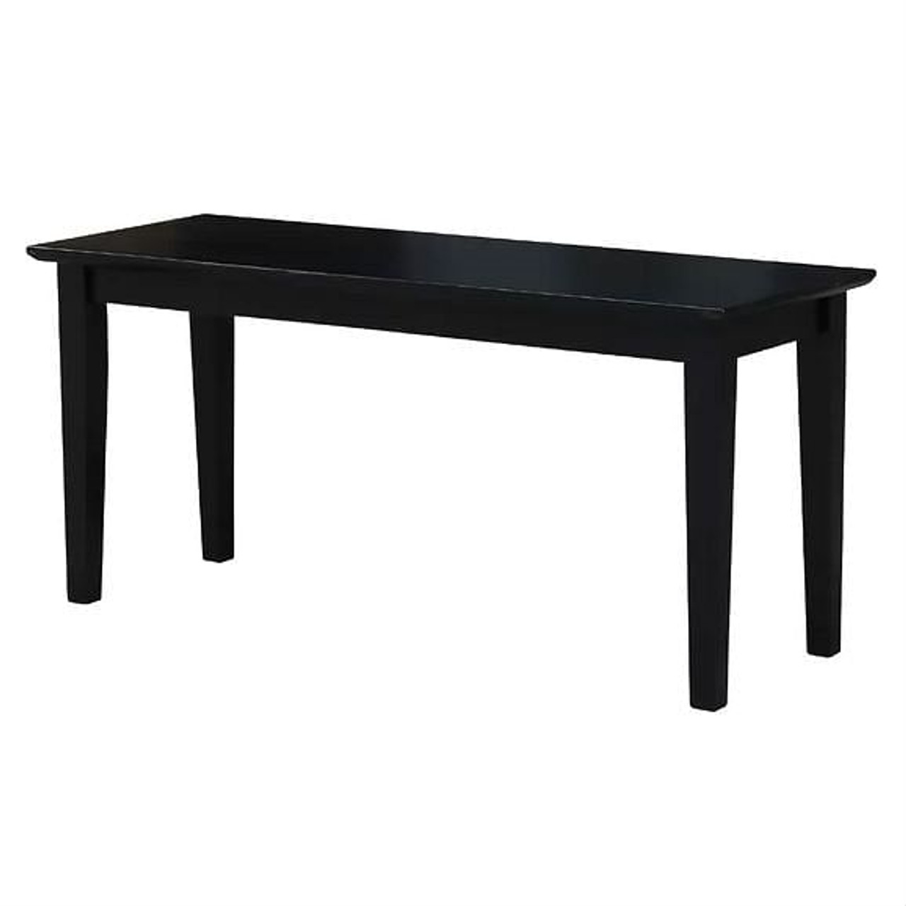 Solid Wood Entryway Accent Bench in Black Finish