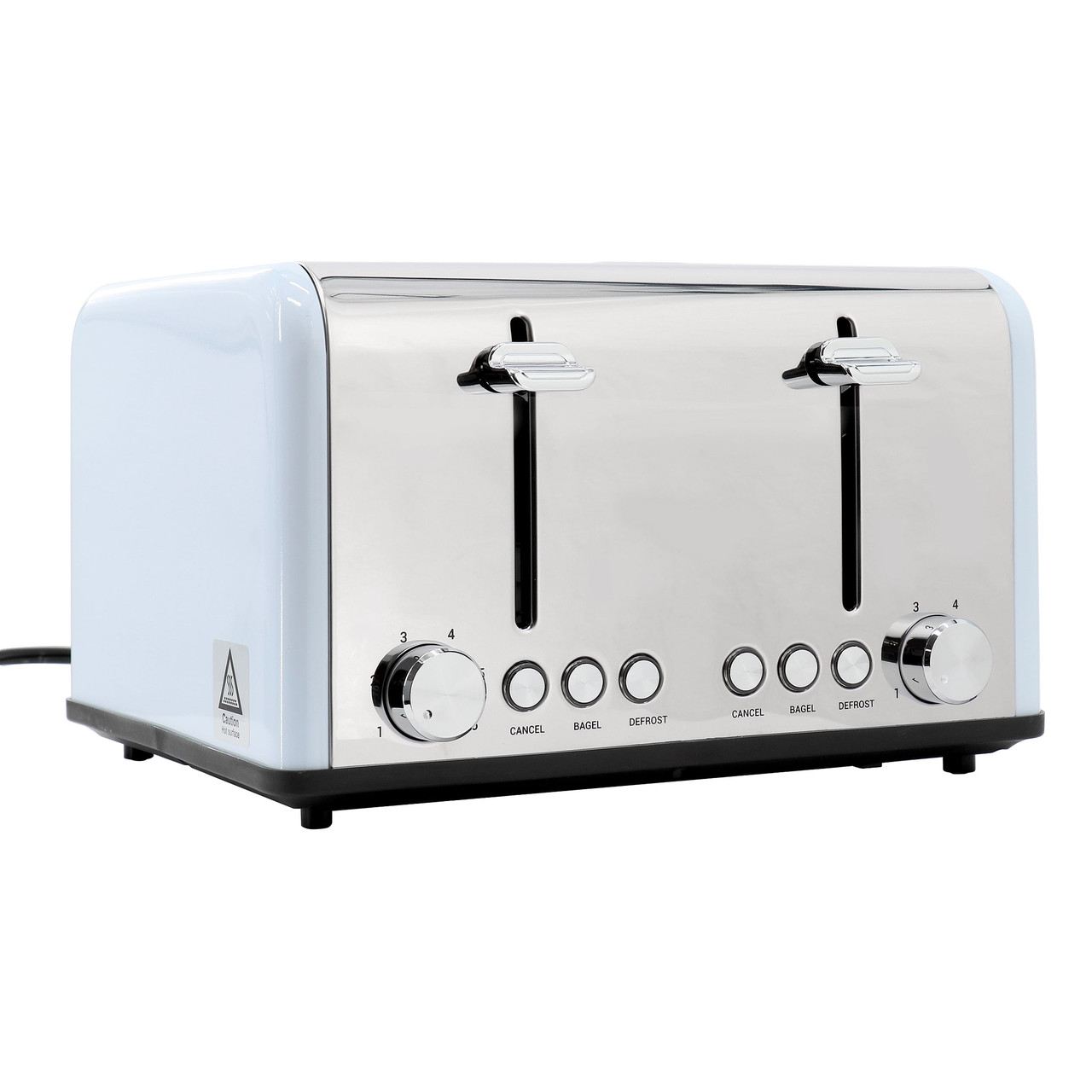 MegaChef 4 Slice Toaster in Stainless Steel Silver