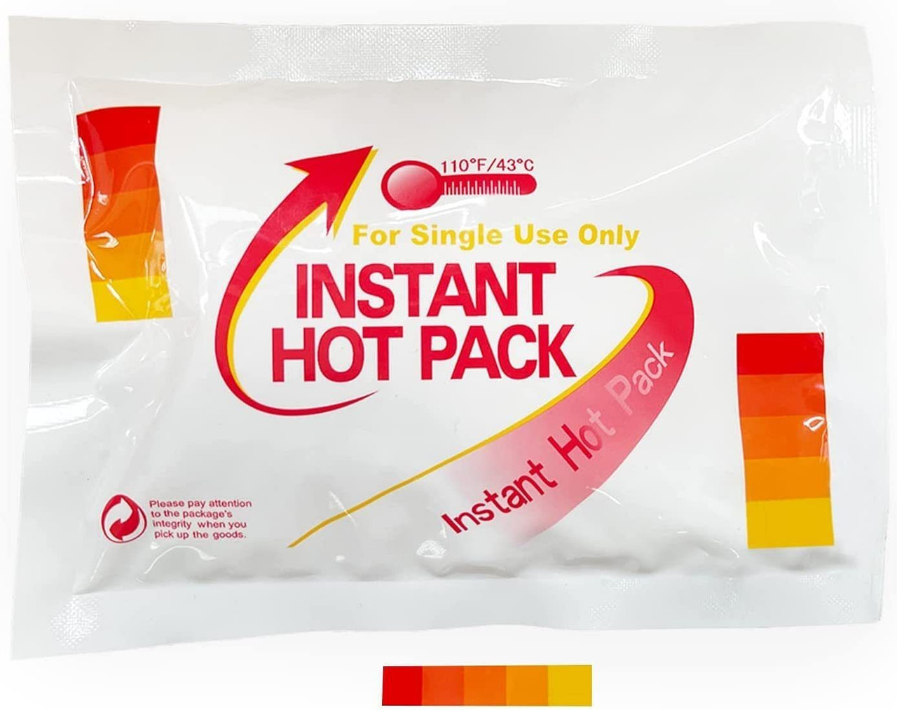 EZGOODZ Instant Hot Packs for Pain Relief 6" x 8", Heating Patches 10 Pack, Instant Heat Packs for 