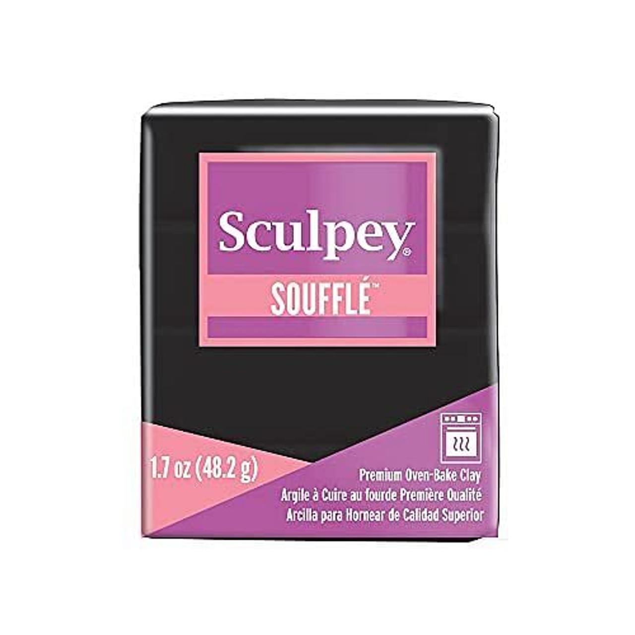 Sculpey Souffl Clay Poppy Seed Black
