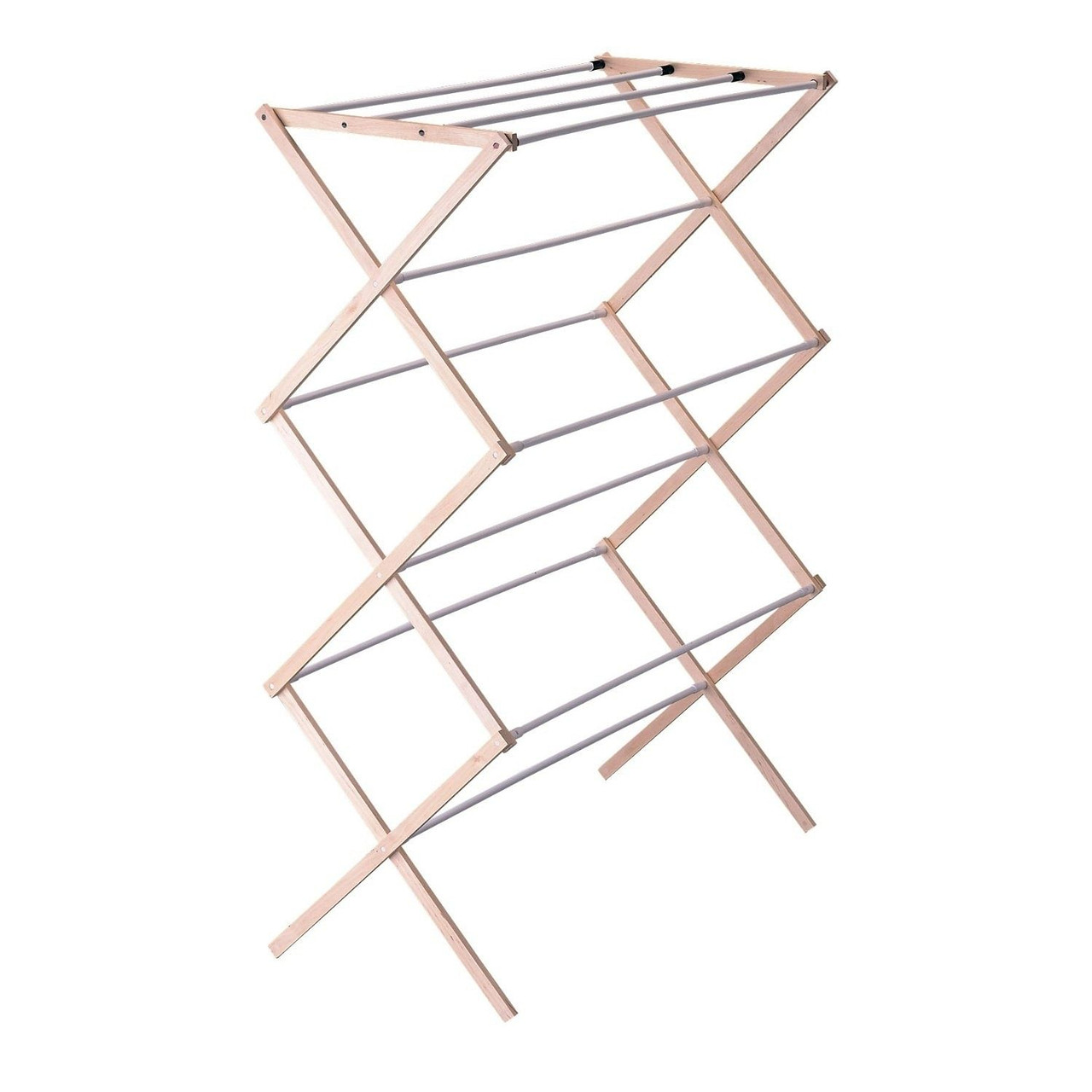 Folding Wood Cloths Laundry Drying Rack