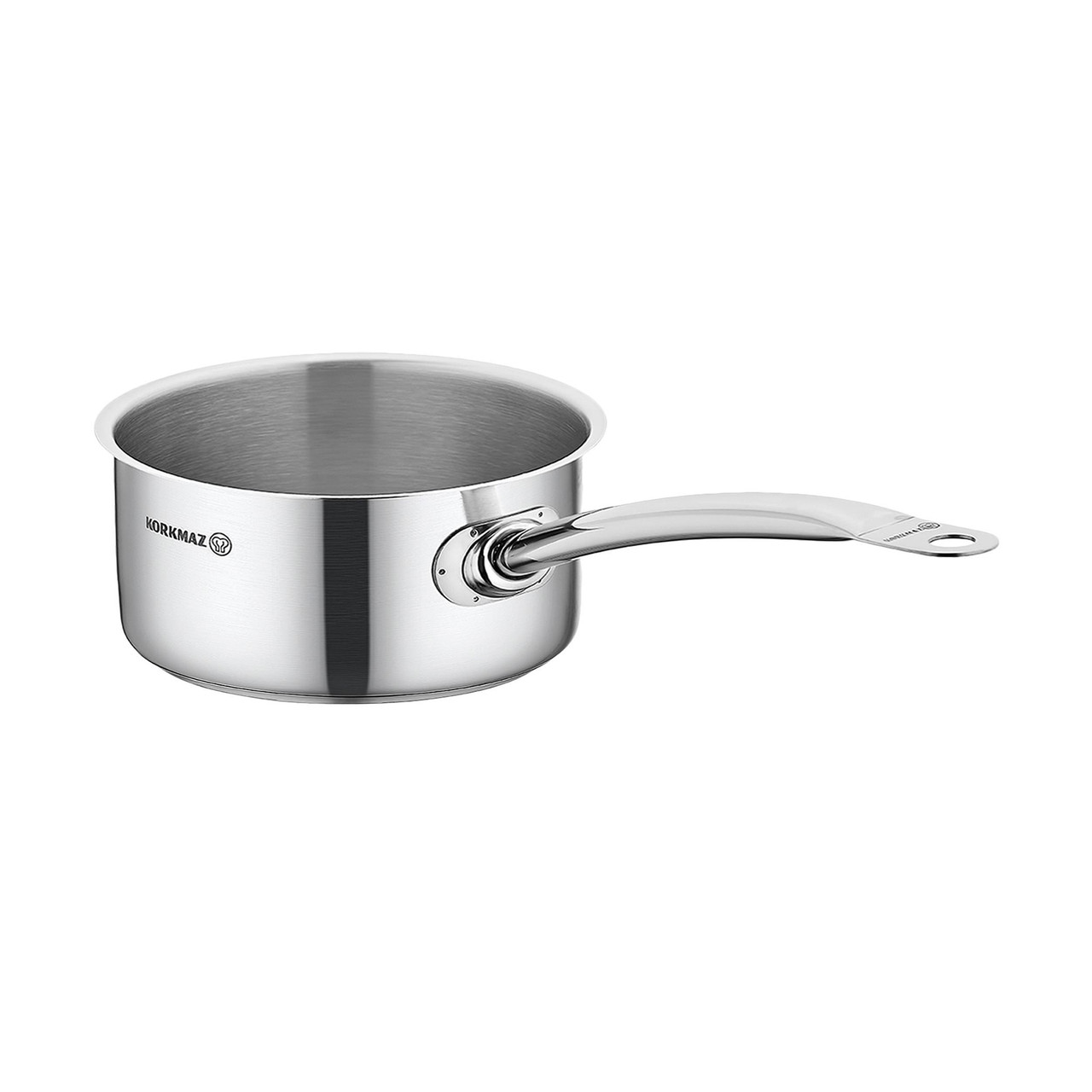 Korkmaz Gastro Proline 1.9 Liter Stainless Steel Saucepan in Silver