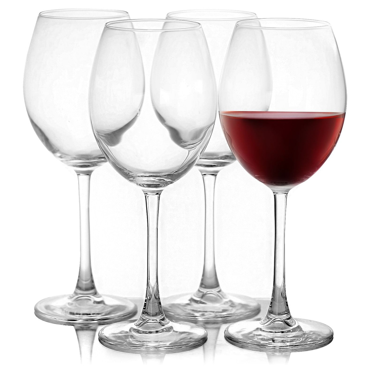 Pasabahce Enoteca 4 Piece 18.25 Ounce Bordeaux Wine Glass Set in Clear Glass