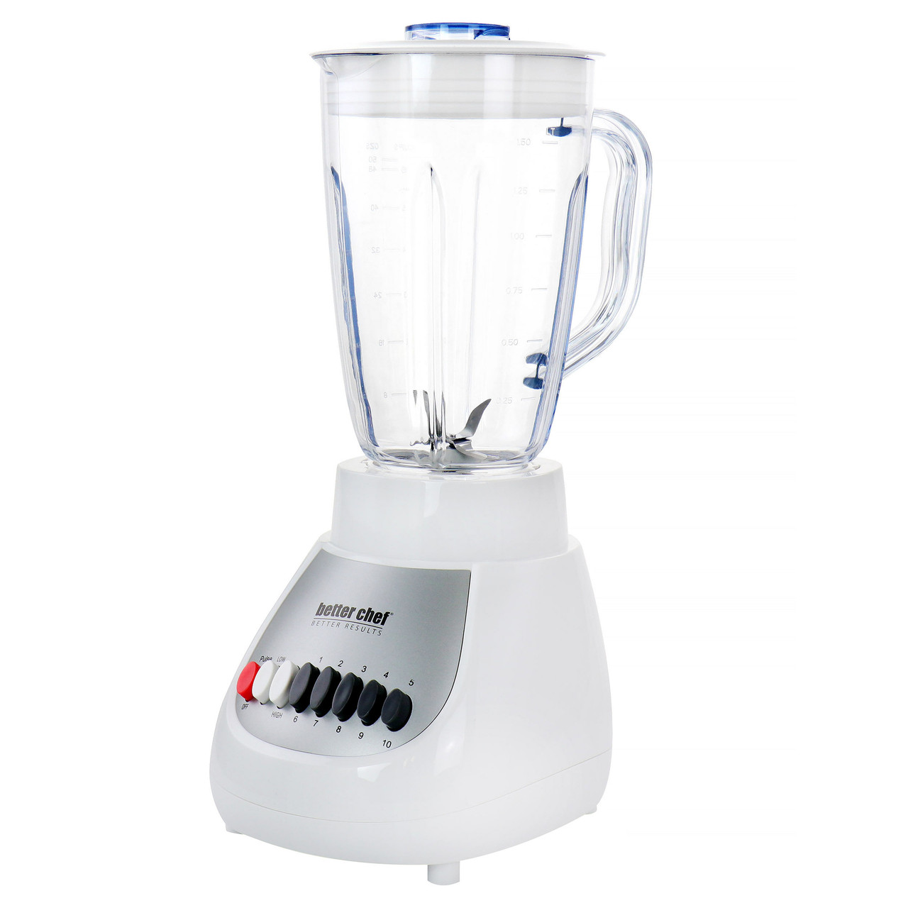 Better Chef 10 Speed 350 Watt Plastic Jar Blender in White