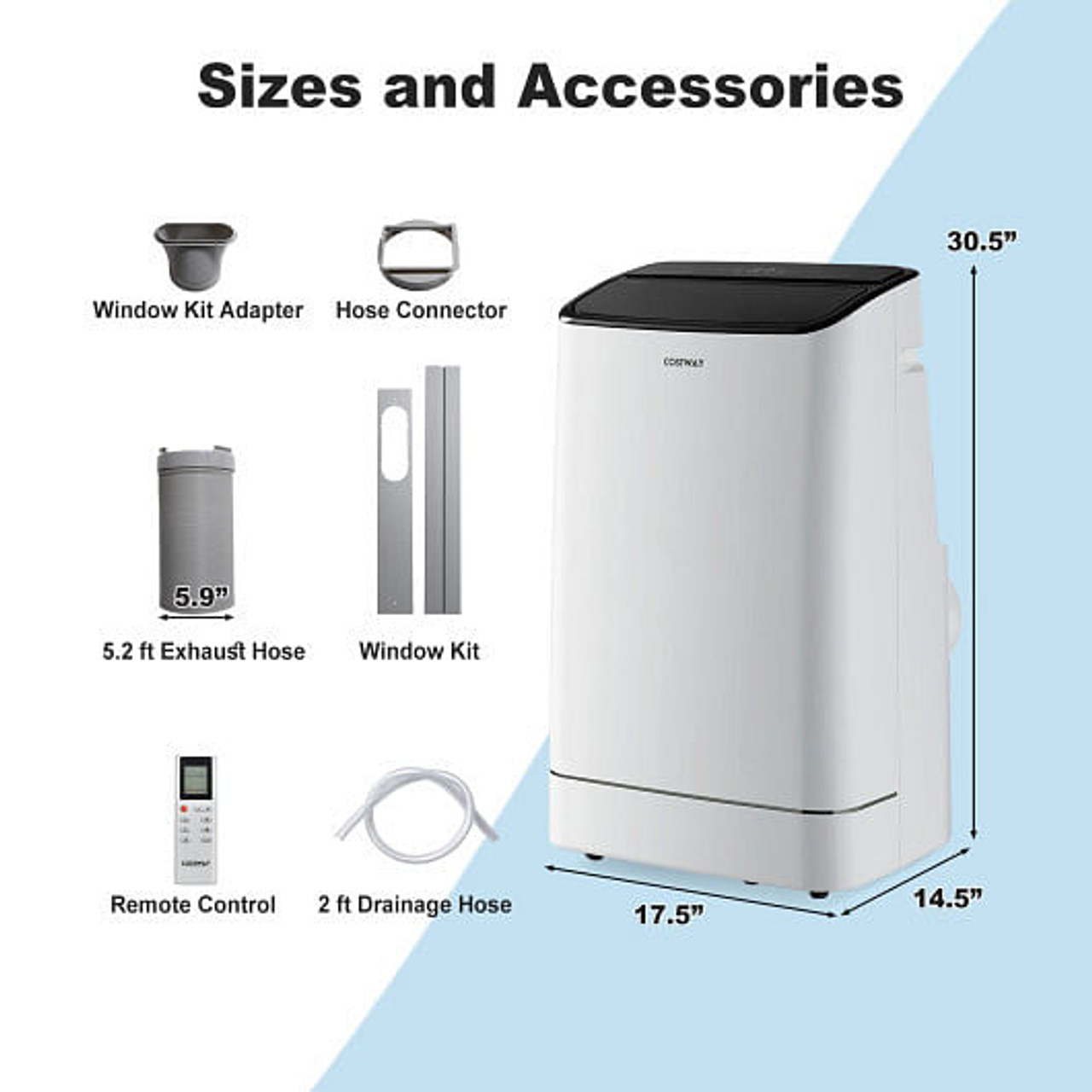 15000 BTU Portable Air Conditioner with APP Control and Heat