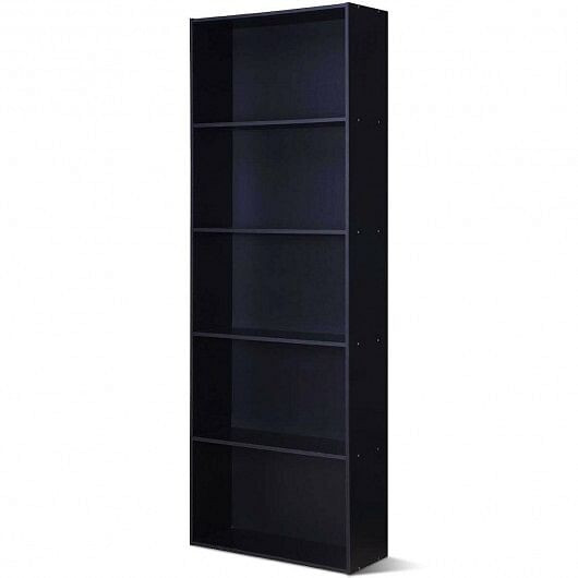5-Shelf Storage Bookcase Modern Multi-Functional Display Cabinet-White