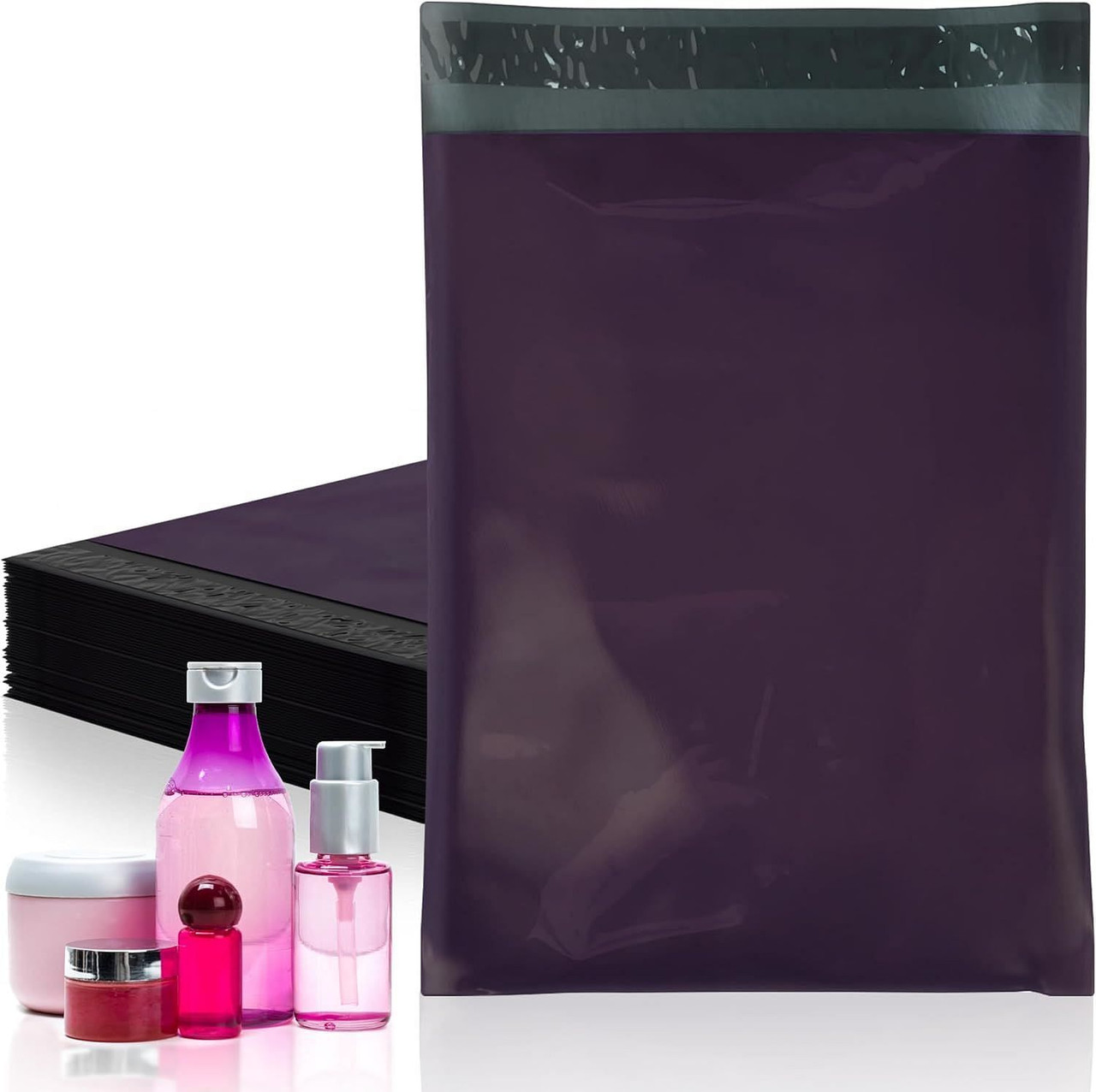 Dark Purple Poly Mailers 12 x 15.5 Peel and Seal Poly Shipping Bags for Small Business Pack of 100,