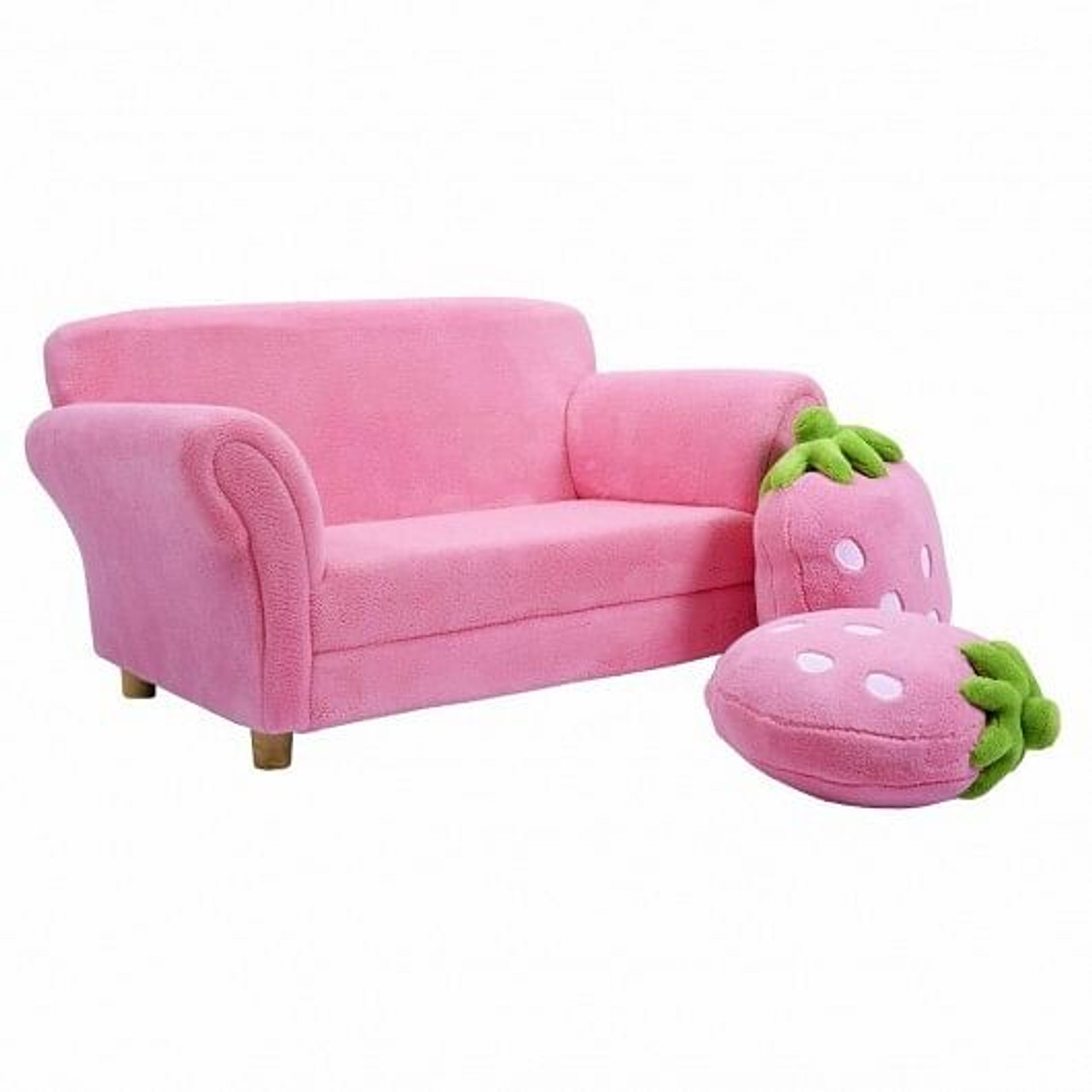 BL/PI Kids Strawberry Armrest Chair Sofa-Pink