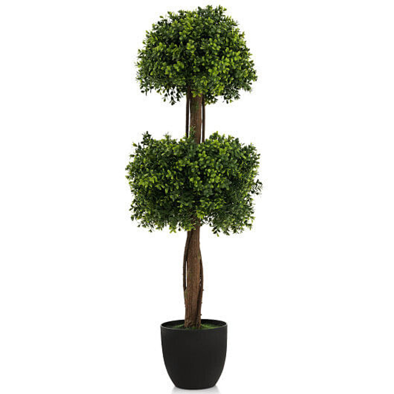 40 Inch Artificial Boxwood Topiary Ball Tree for Front Porch Patio Home-Green