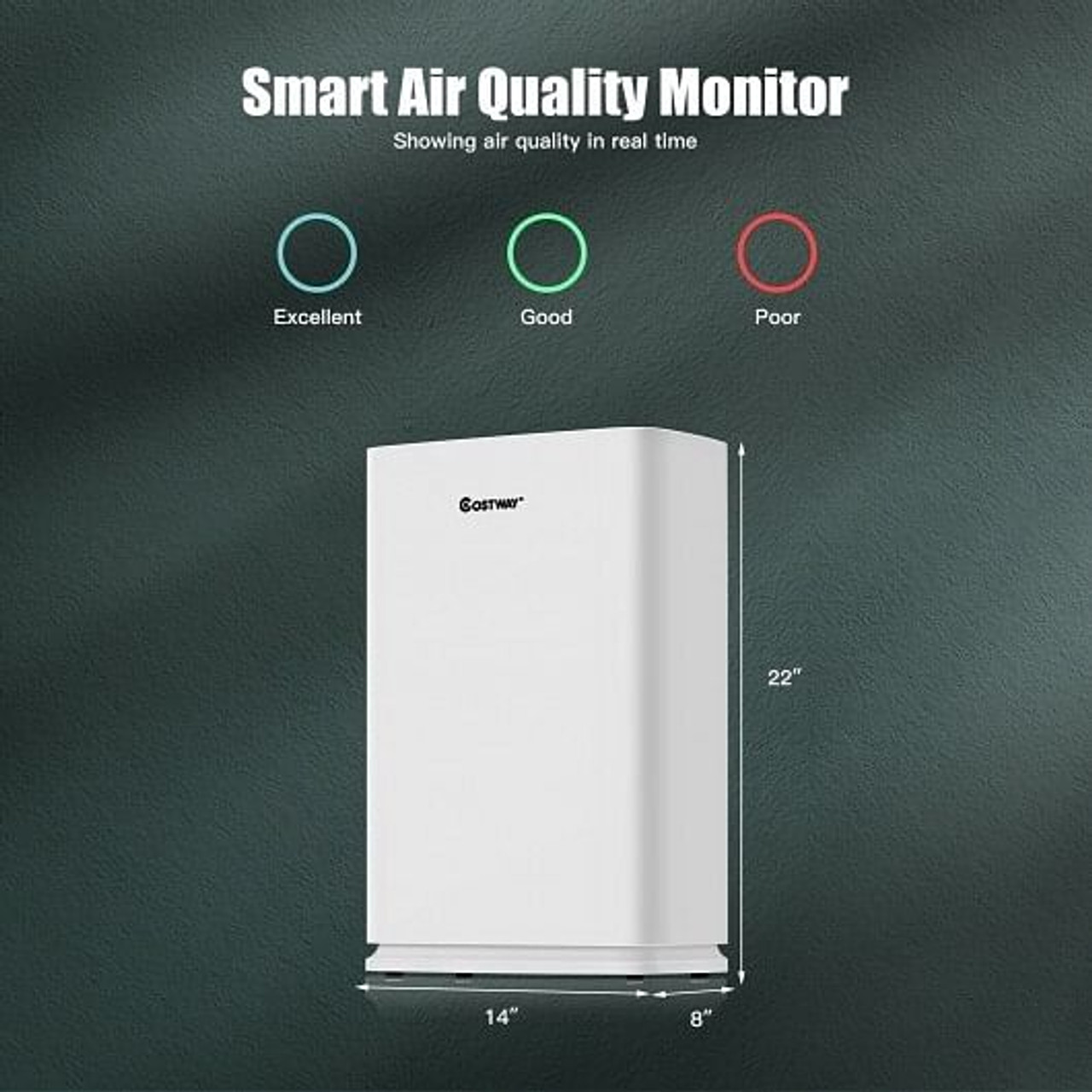 800 sq.ft Air Purifier True HEPA Filter Carbon Filter Air Cleaner Home Office