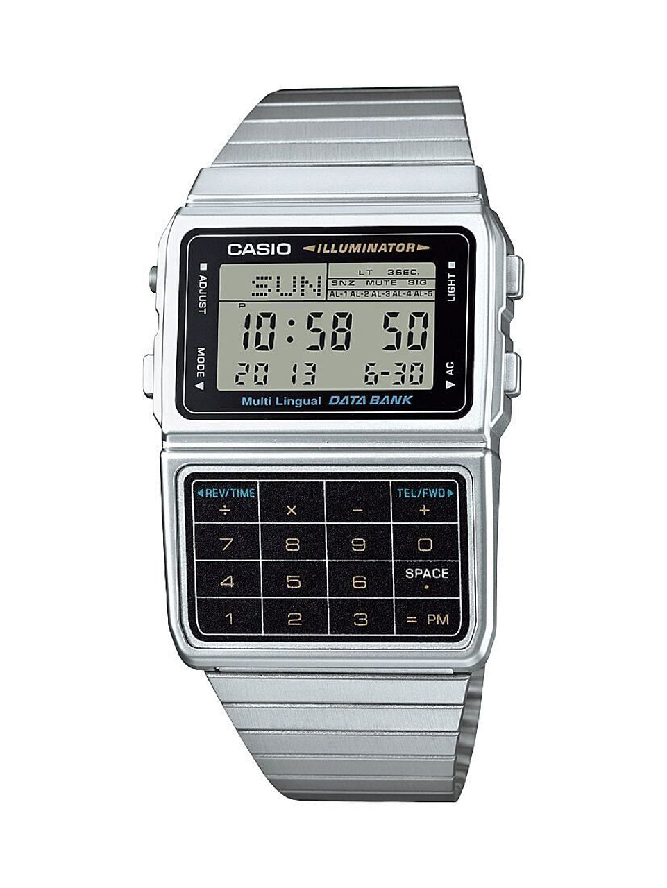 Casio Men's Stainless 8 Digit Calculator Watch