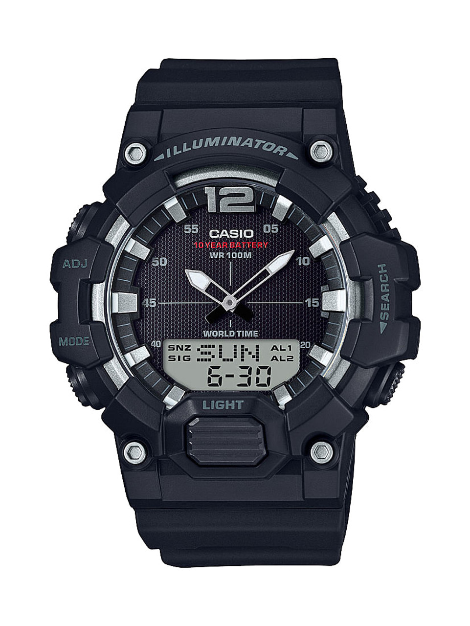 Casio Men's HDC700-1AV Analog Digital World Time Alarm Chronograph Telememo Watch