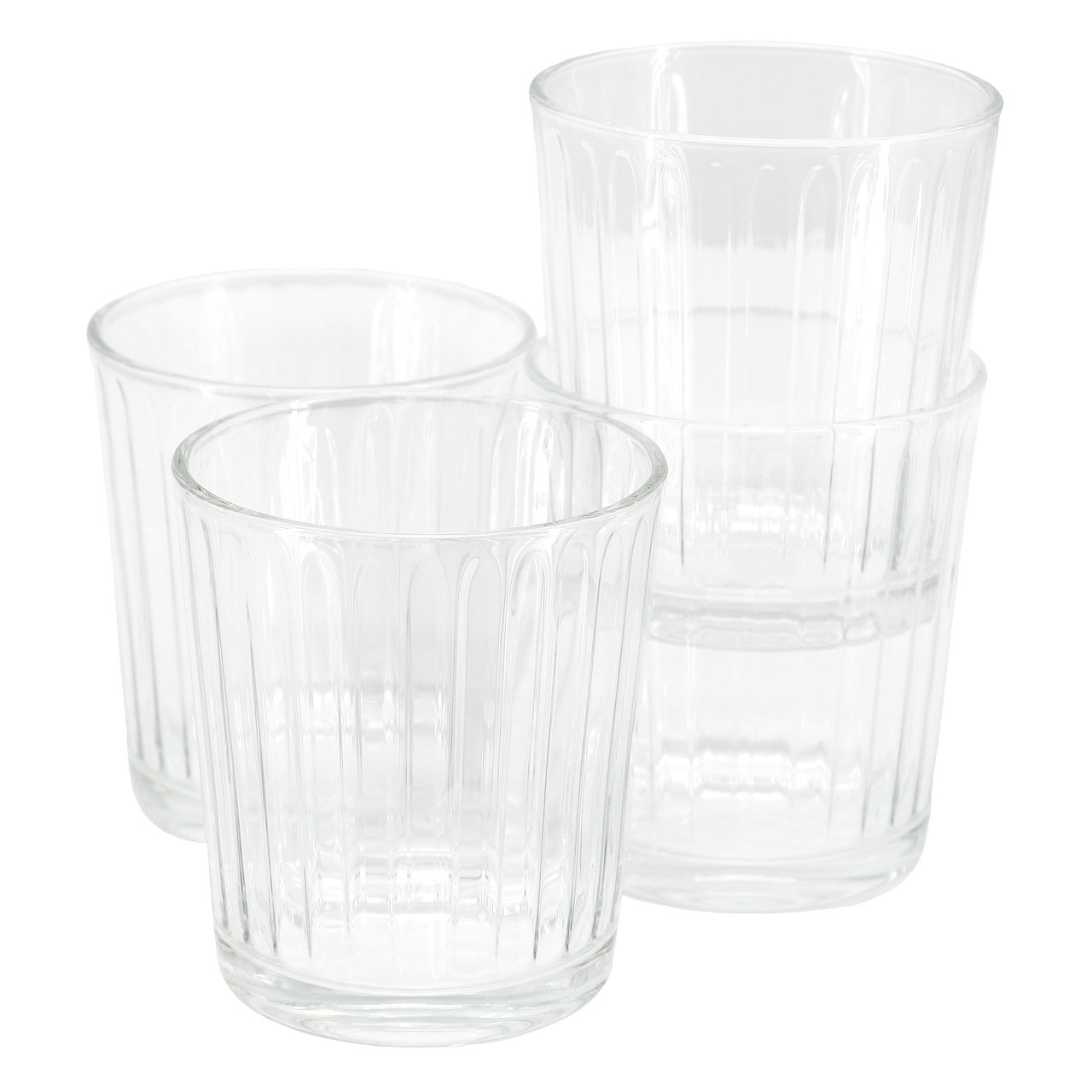 Gibson Home Moonstone 4 Piece 13.5 Ounce Double Old-Fashioned Glass Set