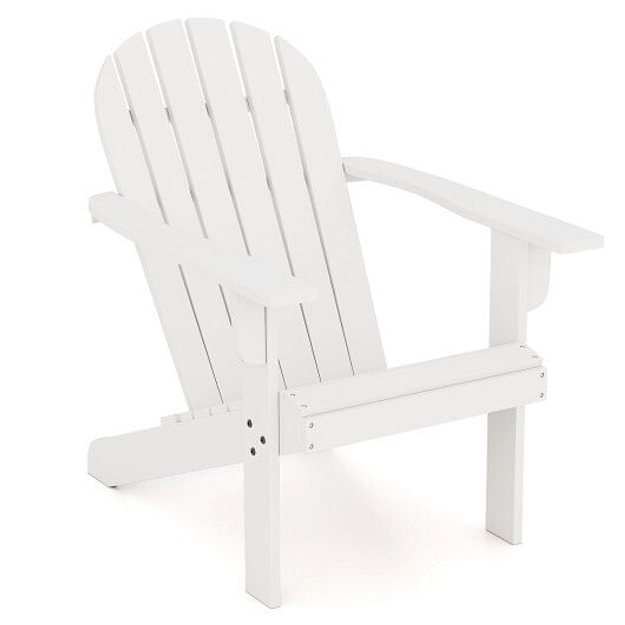 Acacia Wood Lounge Patio Adirondack Chair with Inclined Seat-Blue